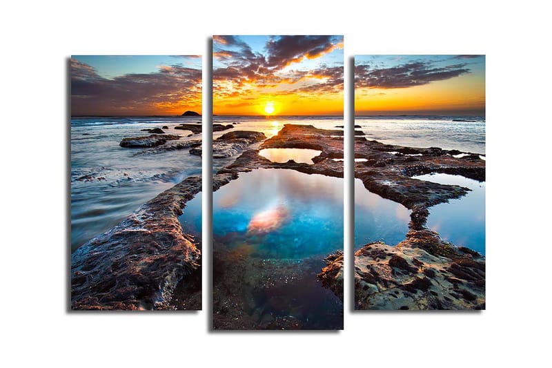 Canvastavla 3-pack Flerfärgad, 20x39 cm