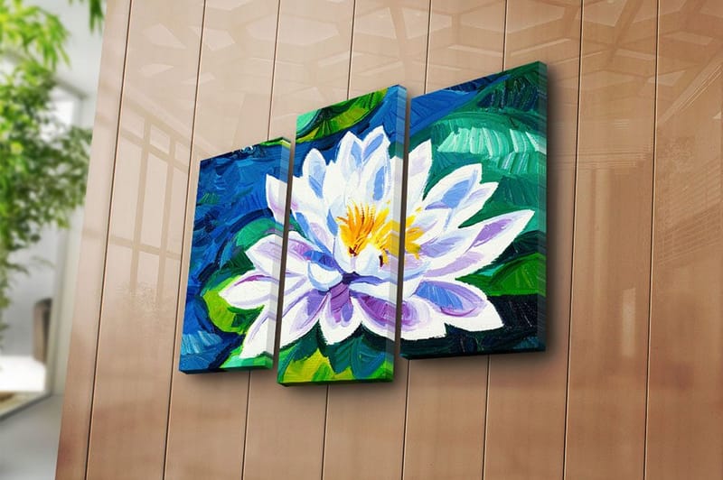 Canvastavla 3-pack Flerfärgad - 20x39 cm - Inredning - Tavlor & konst - Canvastavlor