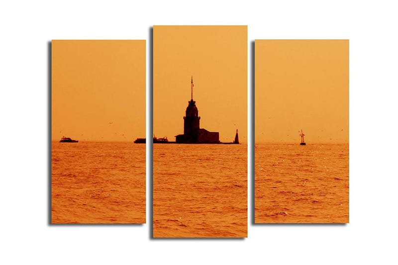 Canvastavla 3-pack Flerfärgad, 20x39 cm