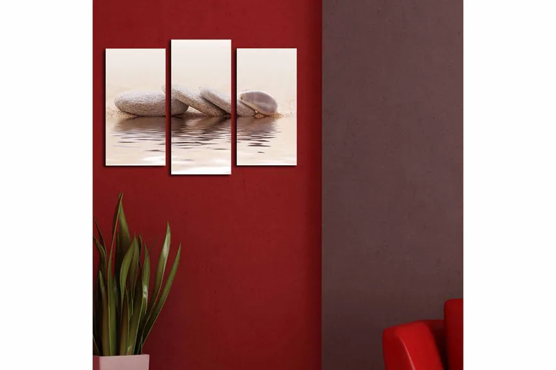 Canvastavla 3-pack Flerfärgad - 20x39 cm - Inredning - Tavlor & konst - Canvastavlor