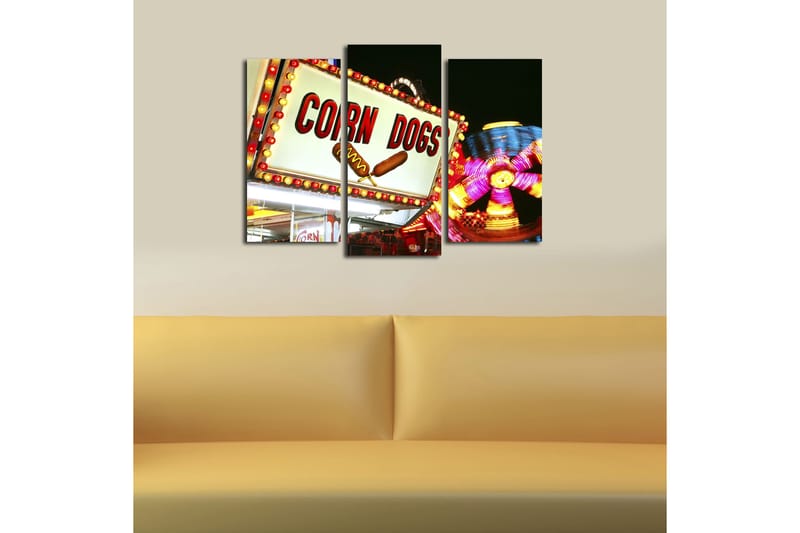 Canvastavla 3-pack Flerfärgad - 20x39 cm - Inredning - Tavlor & konst - Canvastavlor