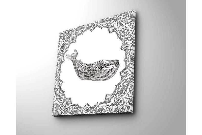 Canvastavla 45x45 cm - Ornamental val i detaljrik design - Svart / Vitt - Inredning - Tavlor & konst - Canvastavlor