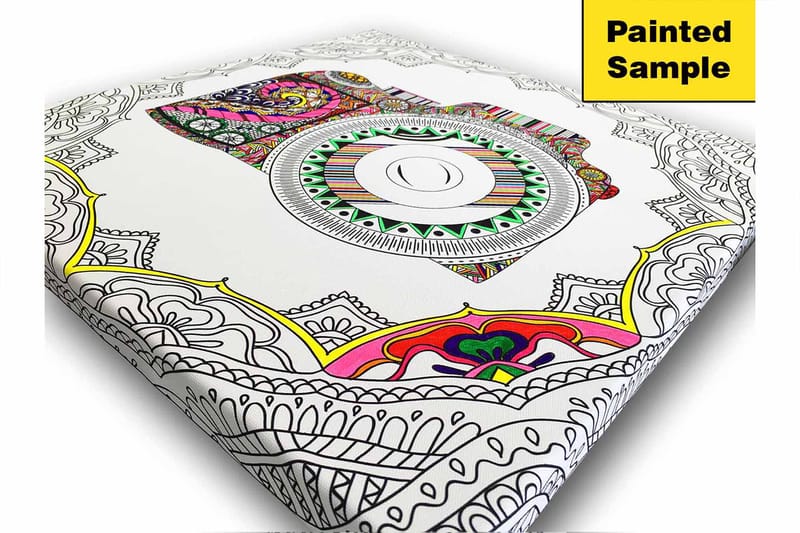 Canvastavla 45x45 cm - Uggla med intrikata mönster i svart och vitt - Svart / Vitt - Inredning - Tavlor & konst - Canvastavlor