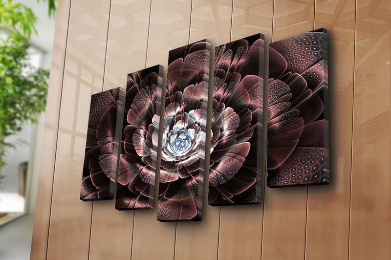 Canvastavla 5-pack Flerfärgad - 19x60 cm - Inredning - Tavlor & konst - Canvastavlor