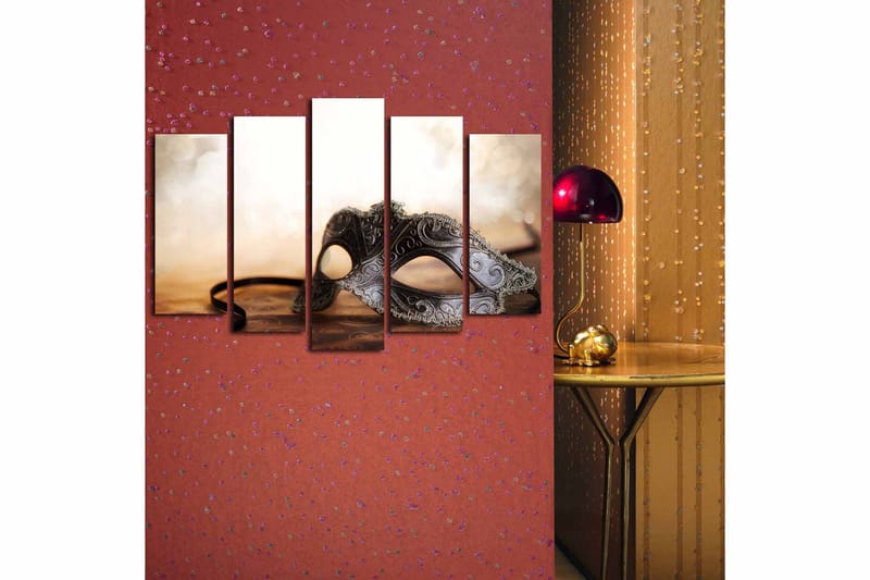 Canvastavla 5-pack Flerfärgad - 19x60 cm - Inredning - Tavlor & konst - Canvastavlor