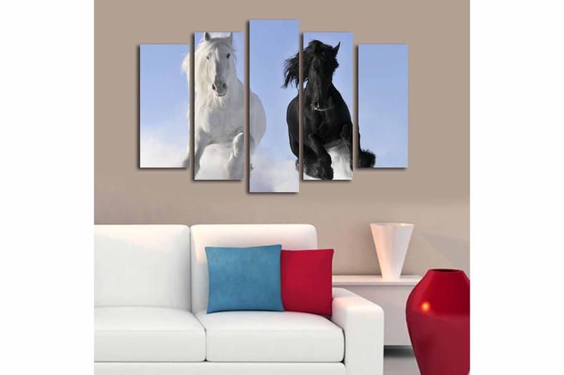 Canvastavla 5-pack Flerfärgad - 19x60 cm - Inredning - Tavlor & konst - Canvastavlor