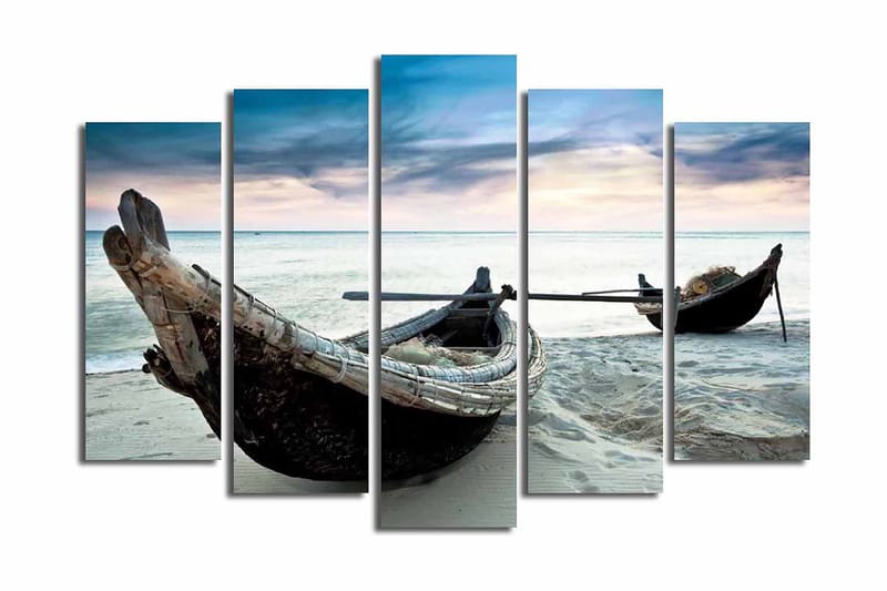Canvastavla 5-pack Flerfärgad - 19x60 cm - Inredning - Tavlor & konst - Canvastavlor