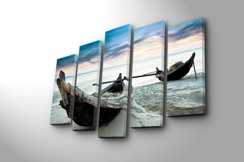 Canvastavla 5-pack Flerfärgad - 19x60 cm - Inredning - Tavlor & konst - Canvastavlor