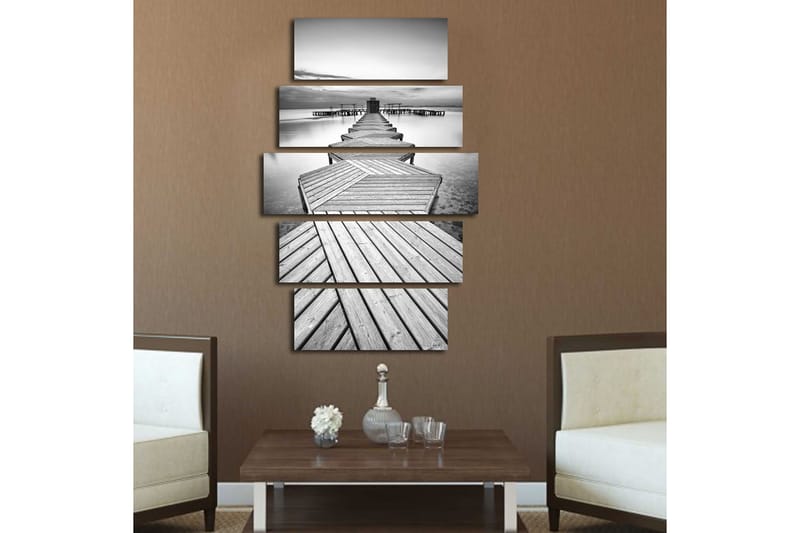 Canvastavla 5-pack Flerfärgad - 19x60 cm - Inredning - Tavlor & konst - Canvastavlor