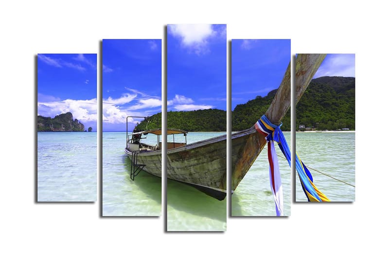 Canvastavla 5-pack Flerfärgad - 19x60 cm - Inredning - Tavlor & konst - Canvastavlor