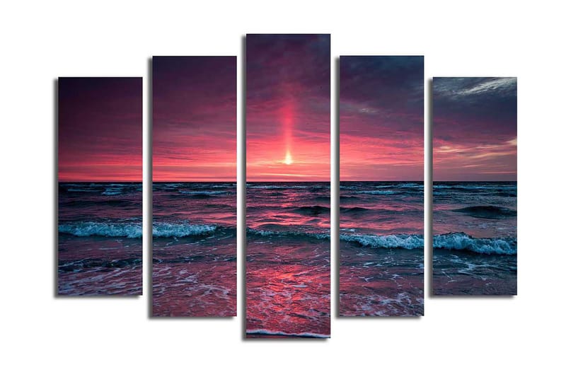 Canvastavla 5-pack Flerfärgad - 19x60 cm - Inredning - Tavlor & konst - Canvastavlor