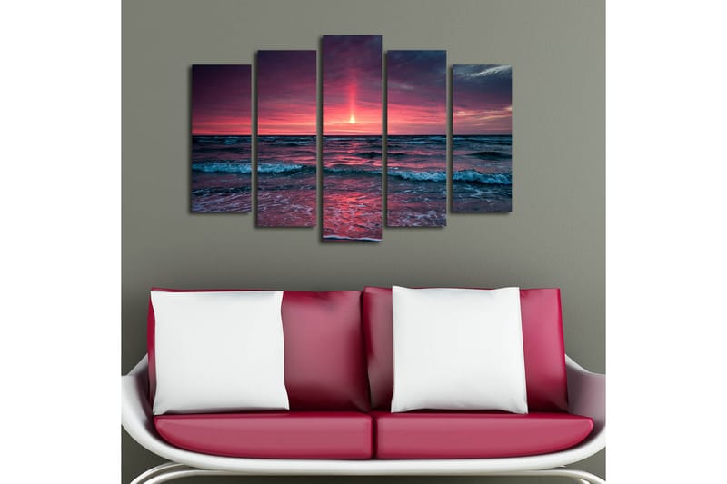 Canvastavla 5-pack Flerfärgad - 19x60 cm - Inredning - Tavlor & konst - Canvastavlor