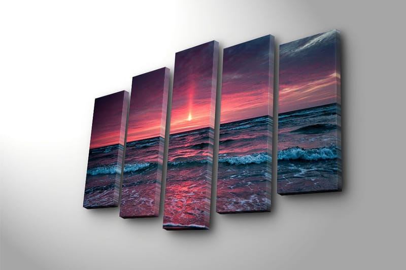 Canvastavla 5-pack Flerfärgad - 19x60 cm - Inredning - Tavlor & konst - Canvastavlor
