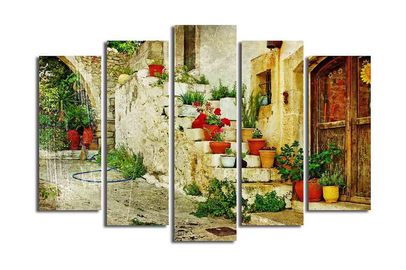 Canvastavla 5-pack Flerfärgad - 19x60 cm - Inredning - Tavlor & konst - Canvastavlor