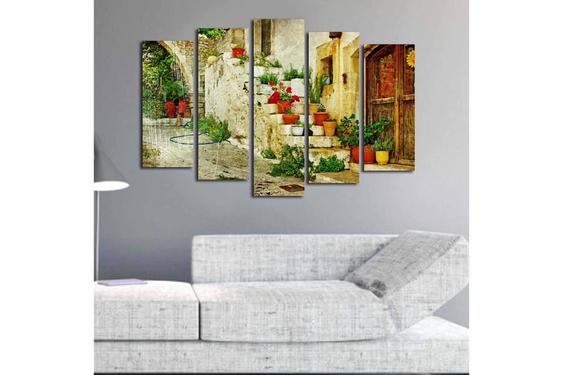Canvastavla 5-pack Flerfärgad - 19x60 cm - Inredning - Tavlor & konst - Canvastavlor