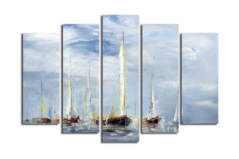 Canvastavla 5-pack Flerfärgad - 19x60 cm - Inredning - Tavlor & konst - Canvastavlor