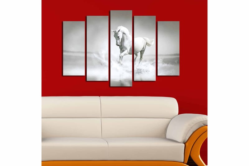 Canvastavla 5-pack Flerfärgad - 19x60 cm - Inredning - Tavlor & konst - Canvastavlor