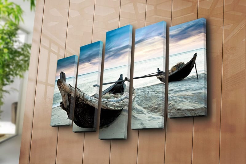 Canvastavla 5-pack Flerfärgad - 19x60 cm - Inredning - Tavlor & konst - Canvastavlor