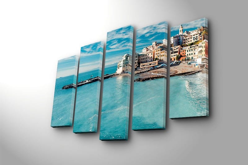 Canvastavla 5-pack Flerfärgad - 19x60 cm - Inredning - Tavlor & konst - Canvastavlor