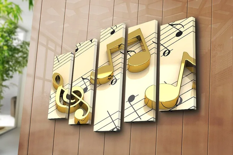 Canvastavla 5-pack Flerfärgad - 19x60 cm - Inredning - Tavlor & konst - Canvastavlor