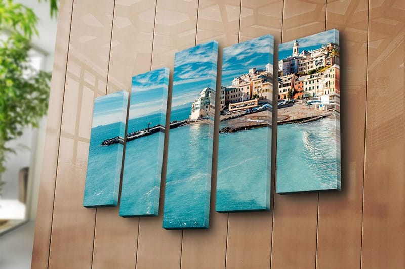 Canvastavla 5-pack Flerfärgad - 19x60 cm - Inredning - Tavlor & konst - Canvastavlor