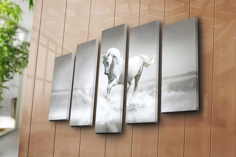 Canvastavla 5-pack Flerfärgad - 19x60 cm - Inredning - Tavlor & konst - Canvastavlor