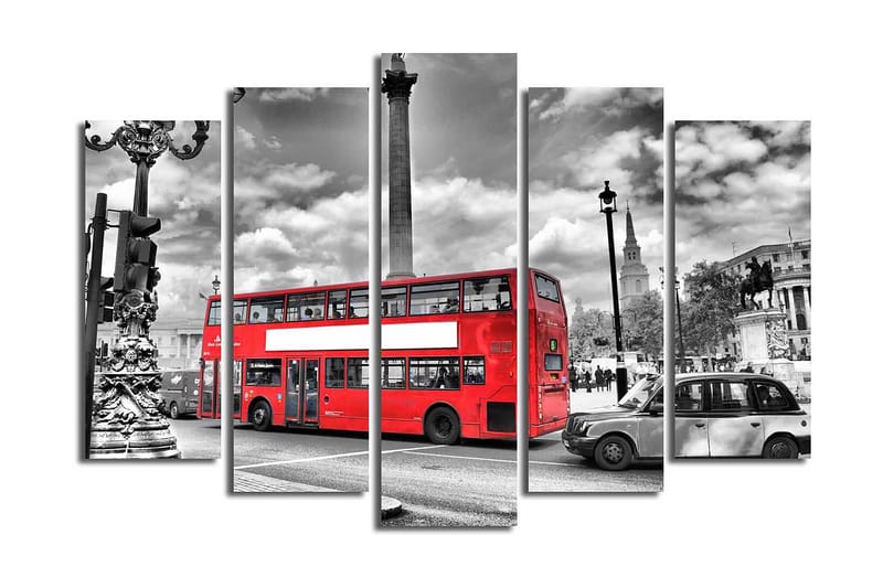 Canvastavla 5-pack Flerfärgad, 19x60 cm