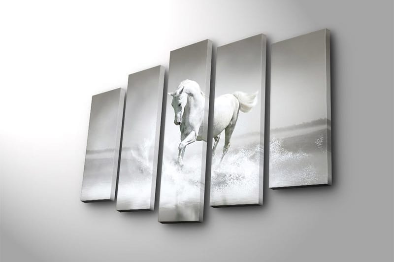 Canvastavla 5-pack Flerfärgad - 19x60 cm - Inredning - Tavlor & konst - Canvastavlor