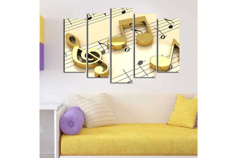 Canvastavla 5-pack Flerfärgad - 19x60 cm - Inredning - Tavlor & konst - Canvastavlor