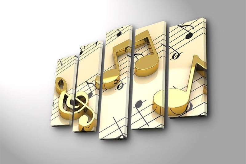 Canvastavla 5-pack Flerfärgad - 19x60 cm - Inredning - Tavlor & konst - Canvastavlor