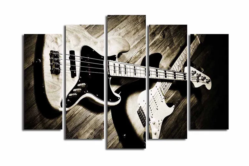 Canvastavla 5-pack Flerfärgad, 19x60 cm