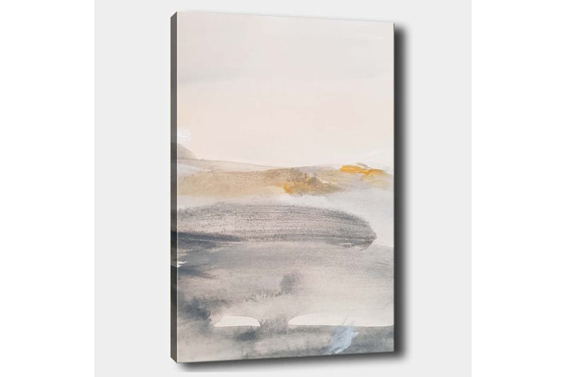 Canvastavla 70x100 cm - Abstrakt landskap med mjuka färgövergångar - Grå / Beige / Ljusblå - Inredning - Tavlor & konst - Canvastavlor