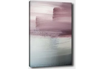 Canvastavla 70x100 cm - Abstrakt landskap med mjuka färgövergångar i rosa och blå nyanser - Rosa / Blå / Grå - Inredning - Tavlor & konst - Canvastavlor