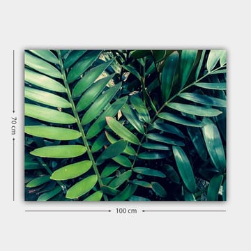 Canvastavla 70x100 cm - Tätt sammanvävda gröna växtblad som skapar en frodig och livfull känsla - Mörkgrön / Ljusgrön - Inredning - Tavlor & konst - Canvastavlor