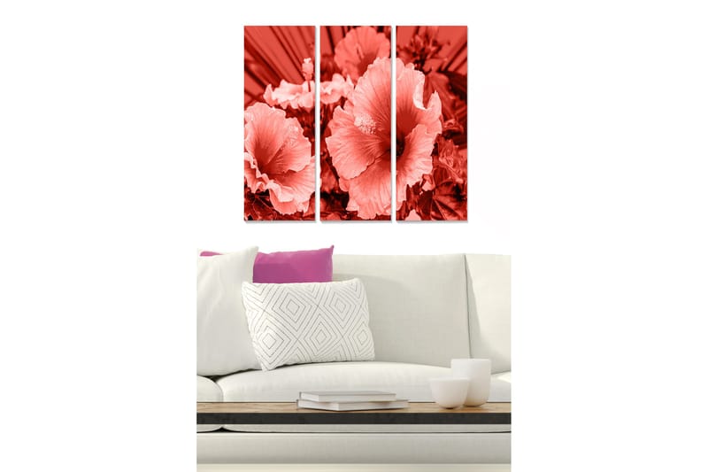 Canvastavla Abstract 3-pack Flerfärgad, 20x50 cm