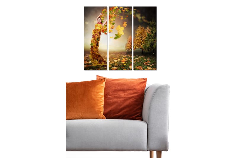 Canvastavla Abstract 3-pack Flerfärgad, 20x50 cm