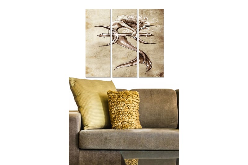 Canvastavla Abstract 3-pack Flerfärgad - 20x50 cm - Inredning - Tavlor & konst - Canvastavlor