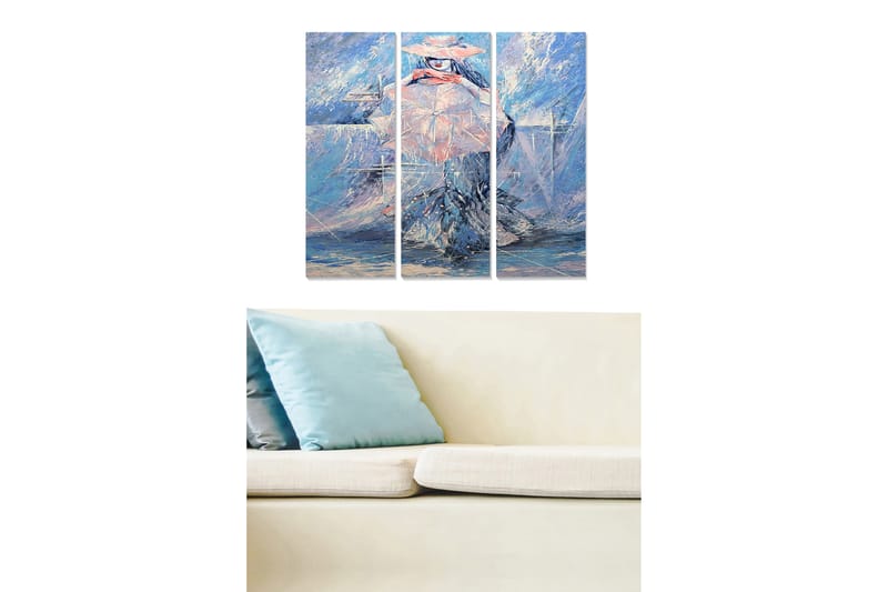 Canvastavla Abstract 3-pack Flerfärgad - 20x50 cm - Inredning - Tavlor & konst - Canvastavlor