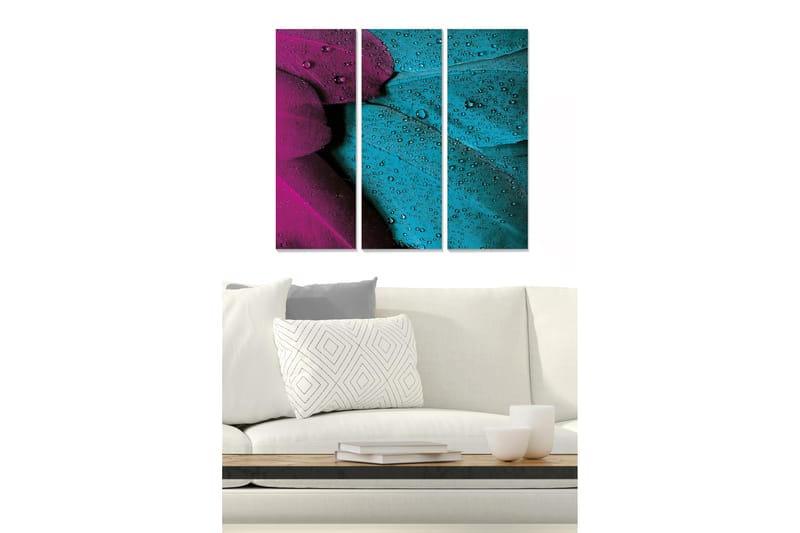 Canvastavla Abstract 3-pack Flerfärgad - 20x50 cm - Inredning - Tavlor & konst - Canvastavlor
