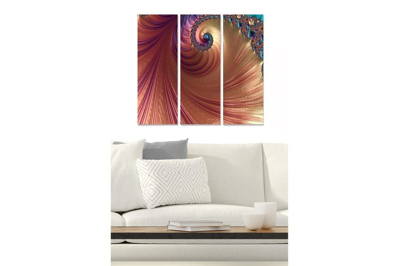 Canvastavla Abstract 3-pack Flerfärgad - 20x50 cm - Inredning - Tavlor & konst - Canvastavlor