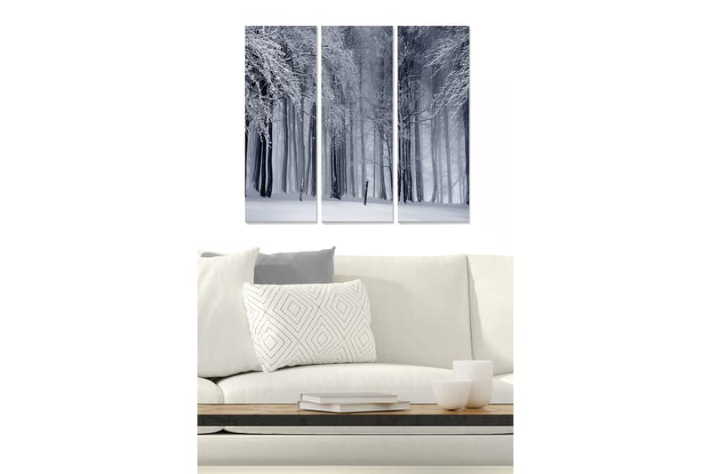 Canvastavla Abstract 3-pack Flerfärgad - 20x50 cm - Inredning - Tavlor & konst - Canvastavlor