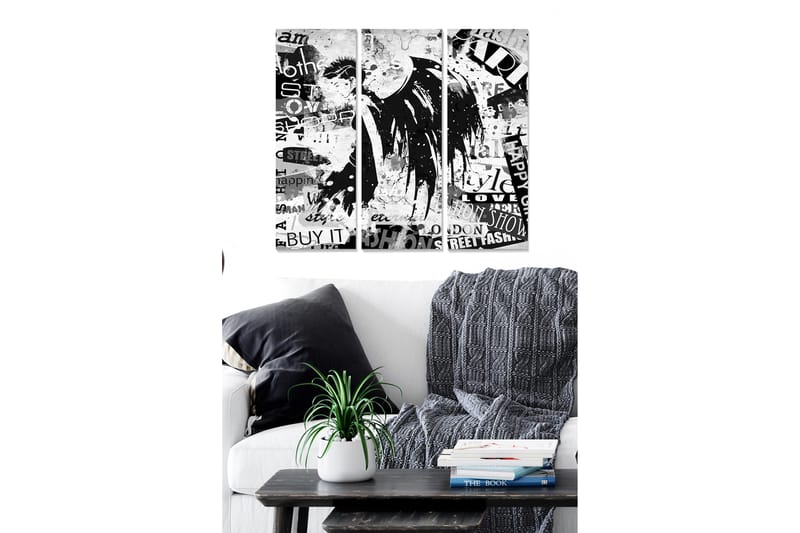 Canvastavla Abstract 3-pack Flerfärgad - 20x50 cm - Inredning - Tavlor & konst - Canvastavlor