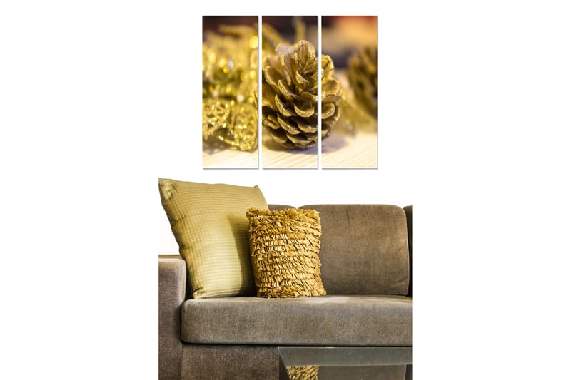 Canvastavla Abstract 3-pack Flerfärgad - 20x50 cm - Inredning - Tavlor & konst - Canvastavlor