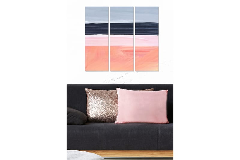 Canvastavla Abstract 3-pack Flerfärgad - 20x50 cm - Inredning - Tavlor & konst - Canvastavlor