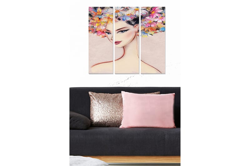 Canvastavla Abstract 3-pack Flerfärgad - 20x50 cm - Inredning - Tavlor & konst - Canvastavlor