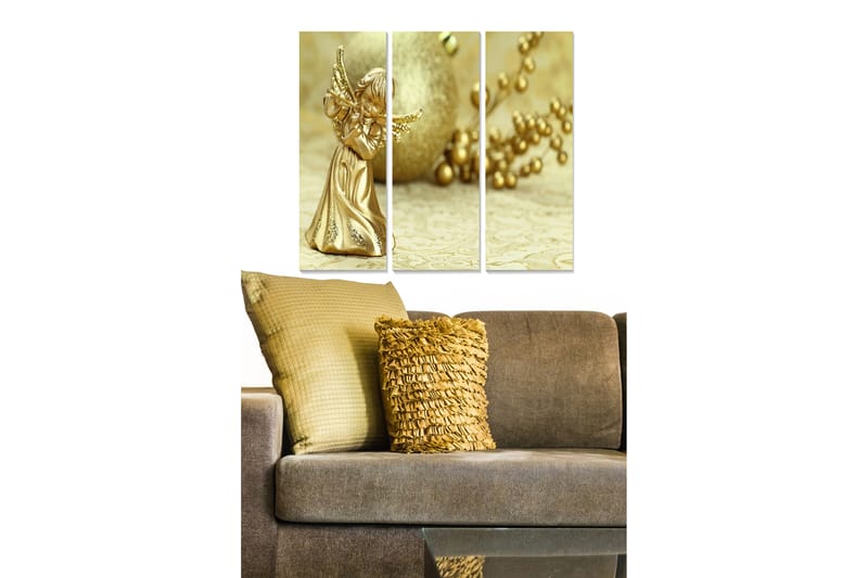 Canvastavla Abstract 3-pack Flerfärgad - 20x50 cm - Inredning - Tavlor & konst - Canvastavlor
