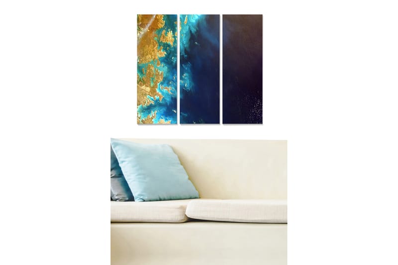 Canvastavla Abstract 3-pack Flerfärgad - 20x50 cm - Inredning - Tavlor & konst - Canvastavlor