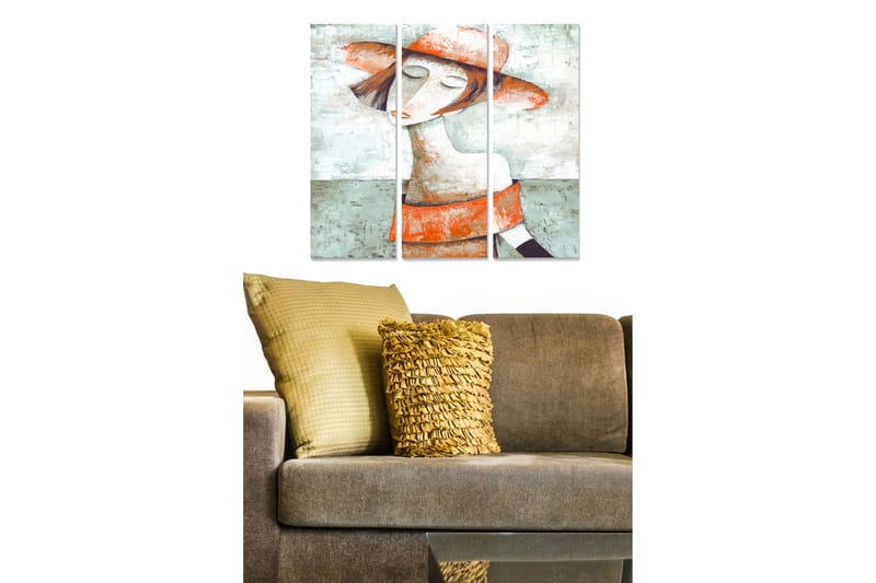 Canvastavla Abstract 3-pack Flerfärgad - 20x50 cm - Inredning - Tavlor & konst - Canvastavlor