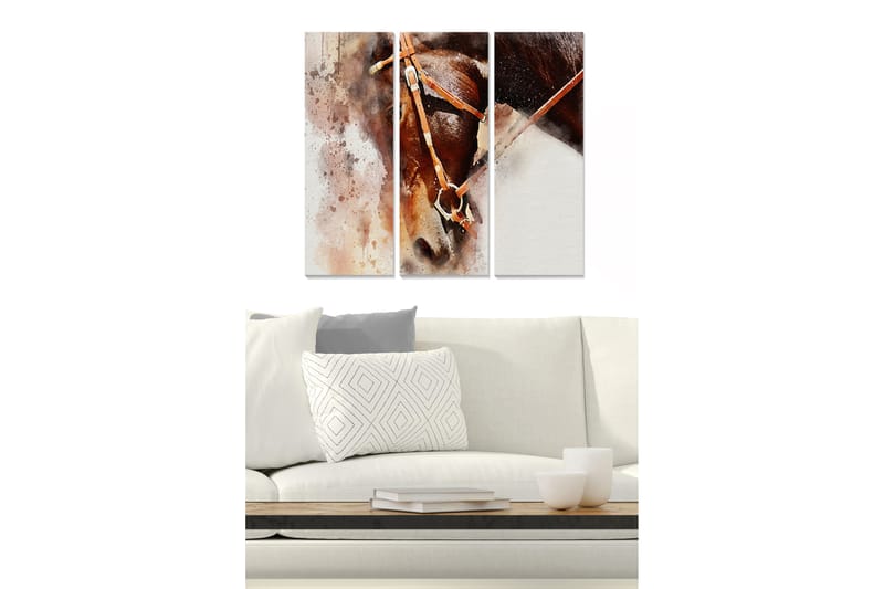 Canvastavla Abstract 3-pack Flerfärgad - 20x50 cm - Inredning - Tavlor & konst - Canvastavlor