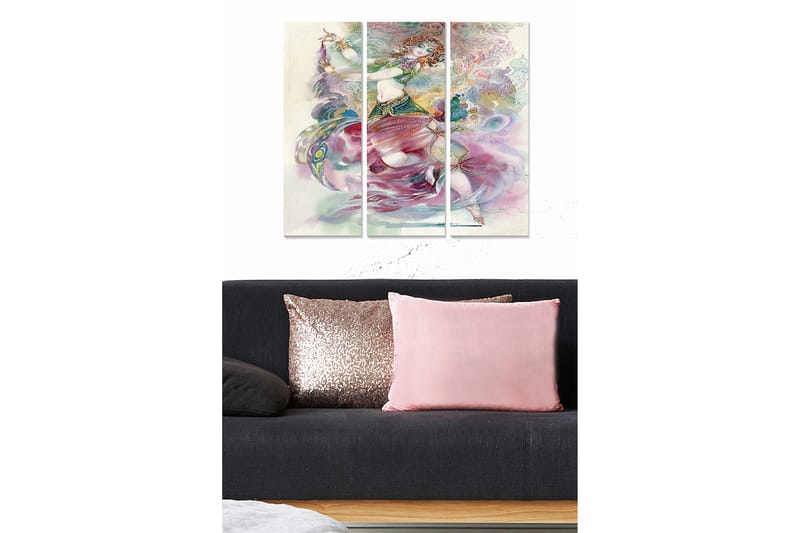 Canvastavla Abstract 3-pack Flerfärgad - 20x50 cm - Inredning - Tavlor & konst - Canvastavlor